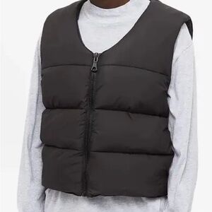 NEW COLE BUXTON Luxury Black Puffer Vest Gilet Zipper DESIGNER Men’s XL NWT